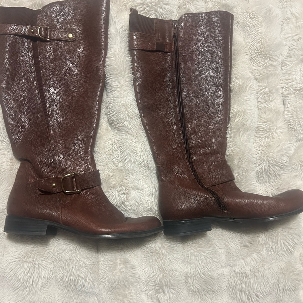 Naturalizer  Brown Leather Knee-High Boots like new. Real leather